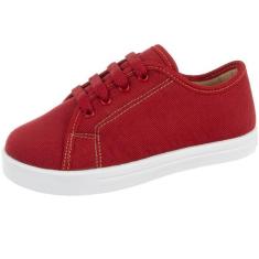 Tênis Infantil Casual  Confortável Unissex Vermelho Branco Preto Amare