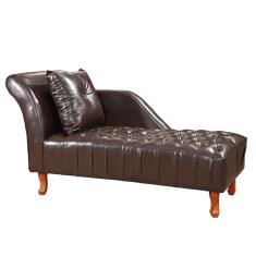 Divã Chesterfield Anna Recamier 160cm Via Encanto Courano Marrom Lado Esquerdo