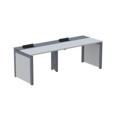 Mesa De Plataforma Simples Para 2 Pessoas Corporativa 150x792/2p Pscpp150/792/2p Cinza/grafito