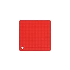 Descanso de Panela Suporte Silicone Quadrado Vermelho