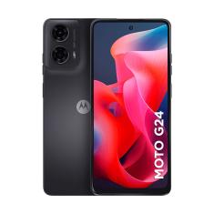 Smartphone Motorola Moto G24 4G 256GB 4GB 50MP 6.6” Grafite