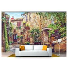 Papel De Parede Cidade Antiga Rua Européia 3D Cda31 - Você Decora