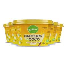 Kit 5 Manteiga de Coco Qualicoco 200g Natural com Sal