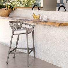 Banqueta Refúgio Cabecasa Madeiramadeira Champanhe/Quaker areia