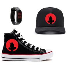 Tênis Anime Itachi Novidade Kit Boné E Relógio Adulto E Infantil - Mil