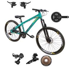 Bicicleta Vikingx Tuff 30 Aro 26 Cambio Shimano Traseiro Dianteiro / T