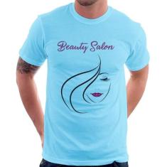 Camiseta Beauty Salon - Foca na Moda, Azul bebê, P