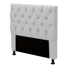 Cabeceira Cama Box Solteiro Cristal 90Cm Branco - ABMAZA