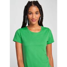 Blusa Básica Feminina Manga Curta - Bege G-Feminino