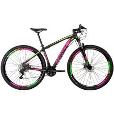 Bicicleta Aro 29 Rino Everest Color 24V Cambios Shimano  Freio Hidraulico  Suspensão C/ Trava-Unissex