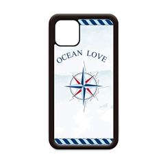 Capa Bússola Ocean Love Sea Sailing Pattern para iPhone 12 Pro Max para Apple Mini Mobile Case Shell