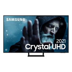Smart Tv Samsung 65" Crystal Uhd 4K 65Au9000 Design Slim Som Em Movimento Virtual Visual Sem Cabos