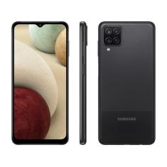 Smartphone Samsung Galaxy A12 64Gb Preto 4G - Octa-Core 4Gb Ram 6,5 Câ