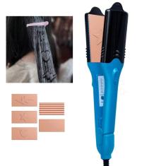 Prancha Alisadora Impressao 3D Ceramica Cabelo Penteado Desenho Raio Estrela Coraçao