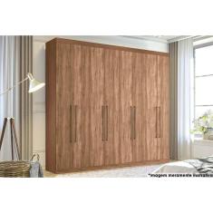 Guarda Roupa Casal 8 Portas e 4 Gavetas Master Vip 8.4 Jatobá - Santos Andirá