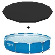 Piscina Estrutural 6.473L + Filtro + Capa + Kit Reparo - Bestway