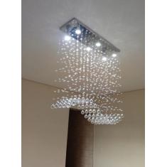 Lustre de Cristal para mesa de jantar com 70cm de altura - luz decor