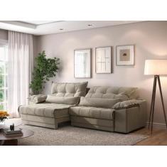 Sofá Retrátil e Reclinável com Molas ensacadas e Carregador USB Coloss