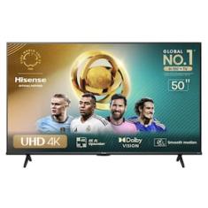 Smart TV 50” Hisense 50A6N DLED 4K UHD HDR10+ Dolby Vision Controle por Voz Alexa AirPlay