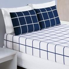 Jogo de Cama Austin Solteiro 02 Peças Micropercal 200 Fios - Bia Enxov
