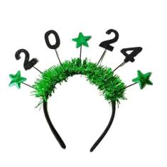 Tiara de cabelo feliz estrela glitter estrela lantejoulas cabelo argola decoração festa acessórios enfeites de Natal