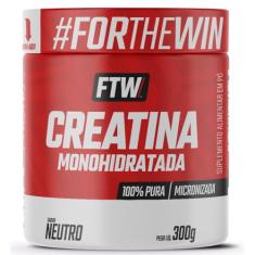 FTW Creatina Monohidratada Micronizada em Pó 100% Pura, Alta Absorção, Melhora de Desempenho e Força Muscular, Suplemento Sem Glúten (Pote 300g)