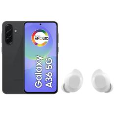 Smartphone Samsung Galaxy A36 128GB 5G 6GB RAM - Preto + Fone de Ouvid