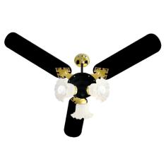 Ventilador De Teto New Zeta 3 Pás Mdf Laqueadas Preto 110V