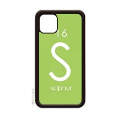 Elementos de Química Tabela de Período Elementos de Calcogênio Sulphur S para iPhone 12 Pro Max Capa para Apple Mini Mobile Case Shell