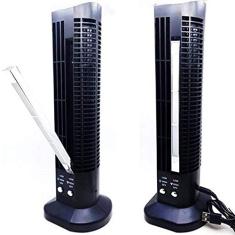 Mini Torre Ventilador Abajur Vertical usb mesa computador luminaria Preto