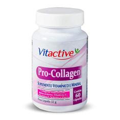 Colágeno com Vitaminas e Minerais 60 Cápsulas - Pro-Collagen Vitactive