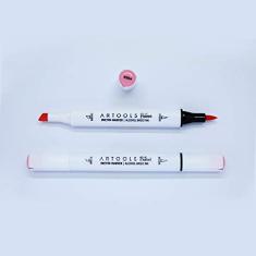 Marca Texto Artools Pictom Ponta Broad e Brush Vermelho R304