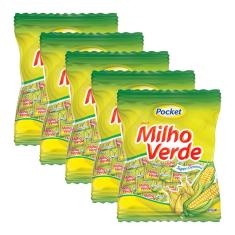 Kit 5 Balas Pocket Milho Verde 500g - Riclan