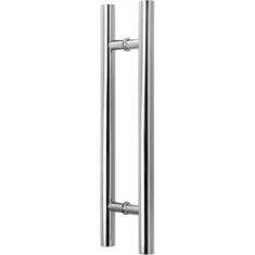 Puxador para Porta Duplo em Inox Tubular Eco 1 Prata