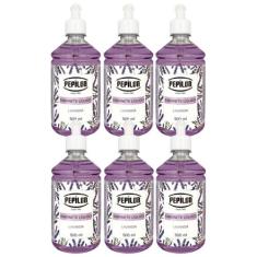 Kit 6 Sabonete Líquido Lavanda Corpo e Mãos 500Ml - Pepilon