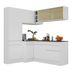 Armário De Cozinha Completa De Canto V2089 Branco