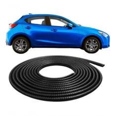 Borracha Protetora Borda Portas Carro Universal 10 M Preta [f103]