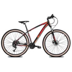 Bicicleta MTB Aro 29 KSW 27V Freio Hidráulico Cubo K7 Trava, Preto, Ve