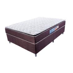 Cama Box Casal 138x188x54cm D40 Classic C Pillow Montreal Marrom Bege