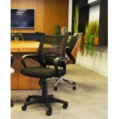 Cadeira de Escritório Diretor Tela Mesh com Relax Santiago - Versi