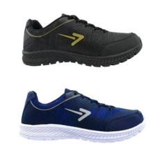 Kit 2 Pares Box 200 Tênis Esportivo Masculino Academia Tamanho Especial Grande 44 45 46 47 48 49-Masculino