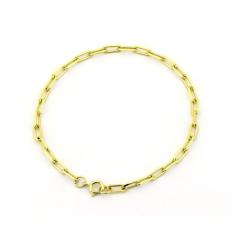 Pulseira Cartier Masculina Elo 4Mm Fecho Mola Banhada