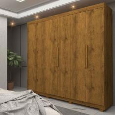 Guarda Roupa Roupeiro Casal 6 Portas 2 Gavetas Império Madeirado - Rede Móveis