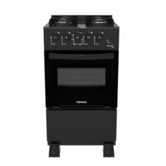 Fogão Venax Picasso Line 4 Bocas Mesa De Vidro Preto Bivolt