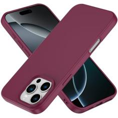 Amytor Capa projetada para iPhone 16 Pro Max, capa de silicone ultrafina à prova de choque com forro de microfibra macio antiarranhões, [proteção aprimorada da câmera] Capa de celular para 16 Pro Max,