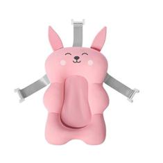 Almofada Flutuante para Banho Bóia de Banheira Alça Bebês Rosa