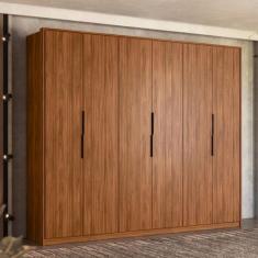 Guarda Roupa Casal 6 Portas e 6 Gavetas Atrice - Demóbile, Nogueira To