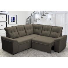 Sofá Canto London Tabaco Suede Velut - King House