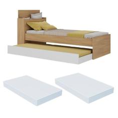 Bicama de Solteiro com Colchão Incluso e Baú Embutido Multimóveis MP42