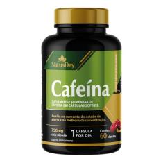 Cafeína (60 Cápsulas) Natusday - Auxilia no aumento do estado de alerta e na melhora da concentração